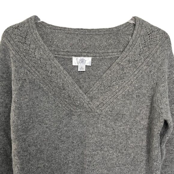 LOFT Wool and Rabbit Hair Knit Pullover Sweater M - Picture 2 of 7